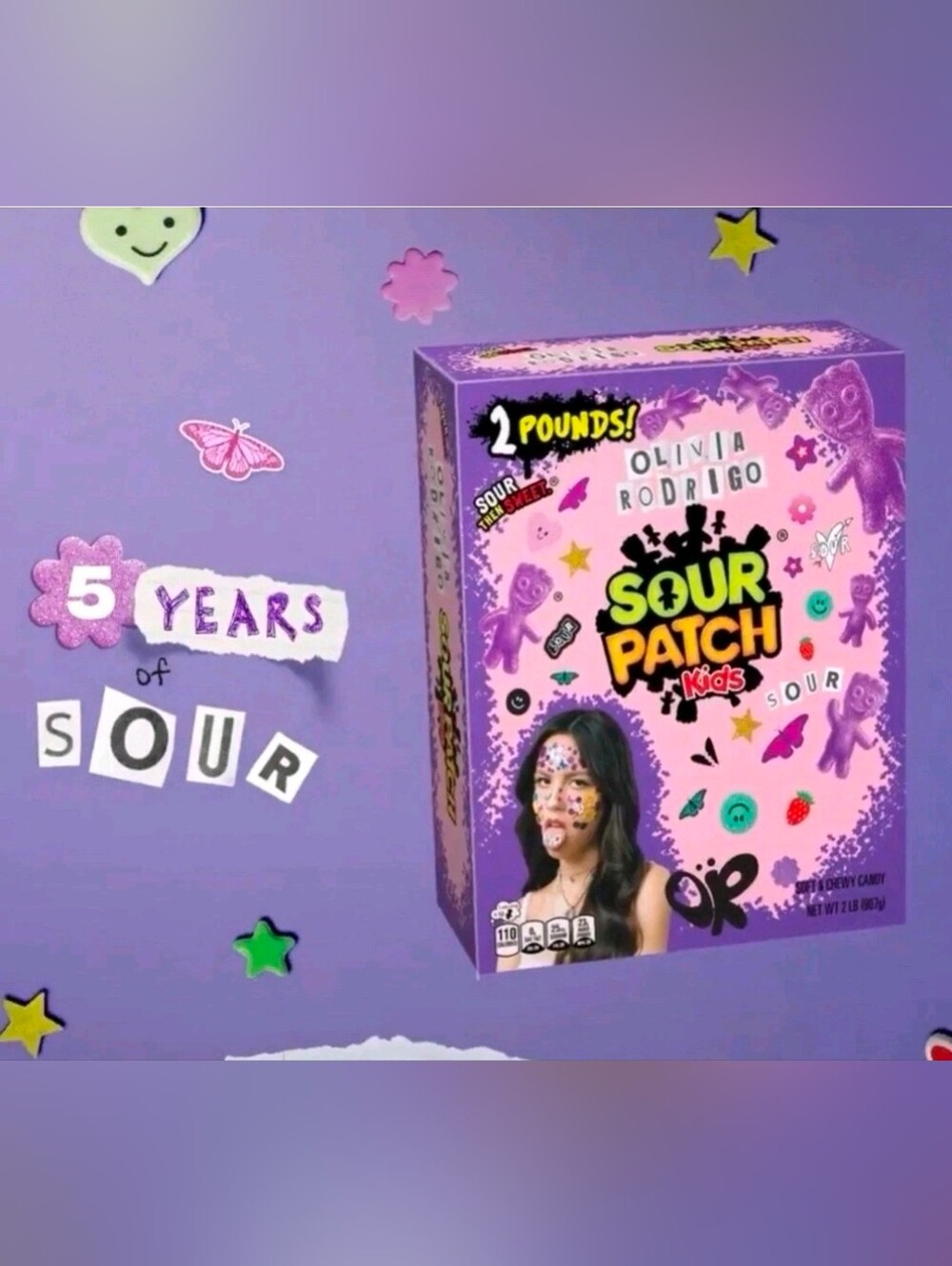 Olivia Rodrigo 5 Year Sour Anniversary Sour Patch Kids Box US Exclusive Limited